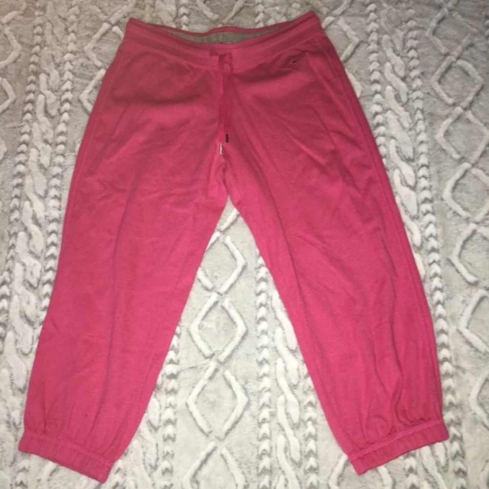 Nike capri sweatpants, pink xs